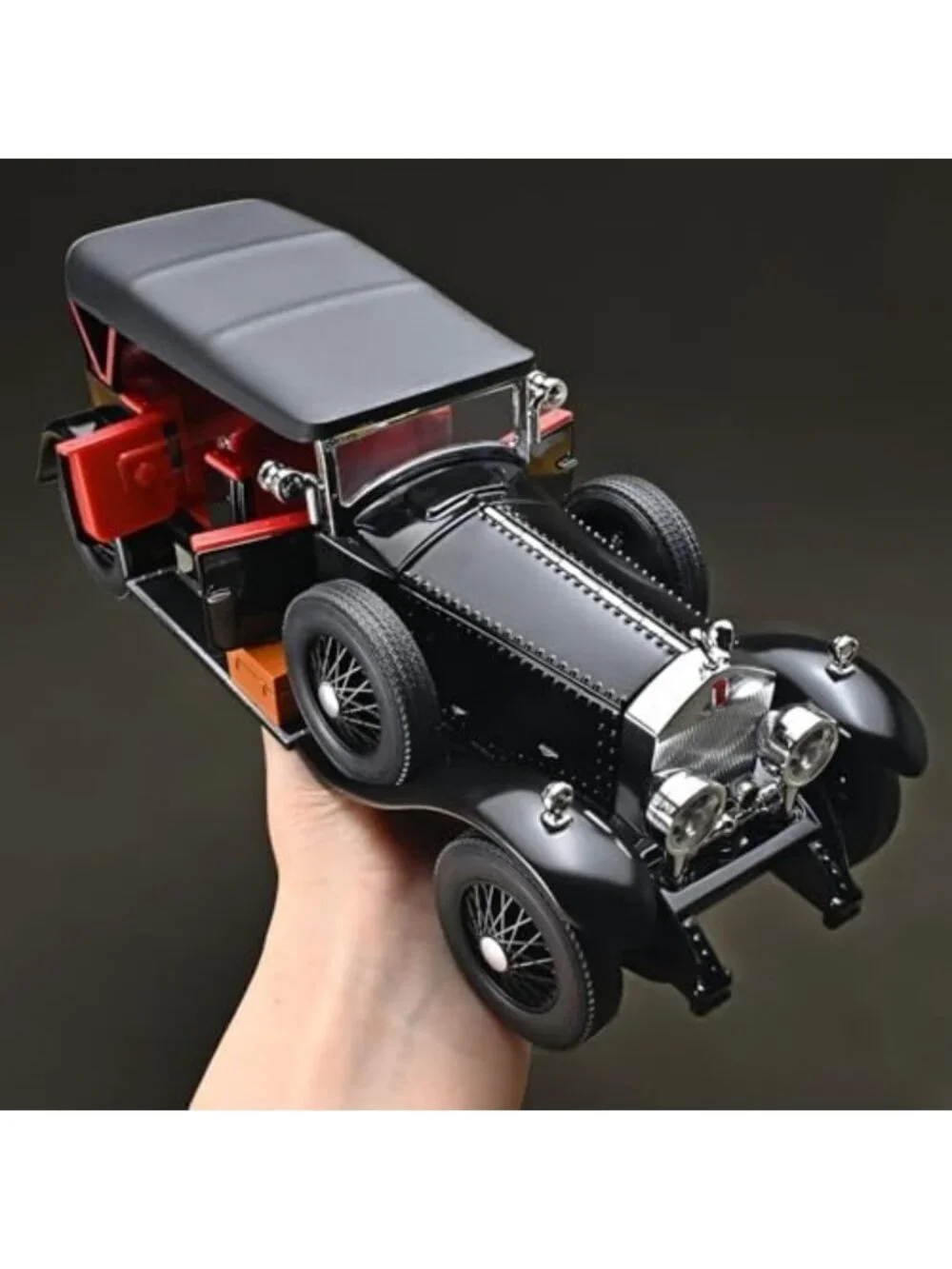 Vintage Diecast Car Model Kits for Adults & Kids, Pull Back Cars with Lights